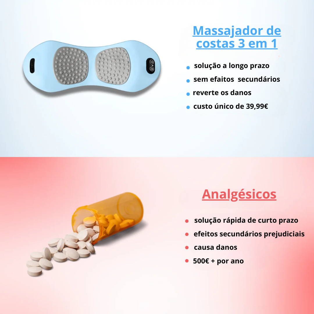 Massajador de costas 3 em 1 Original Therava™