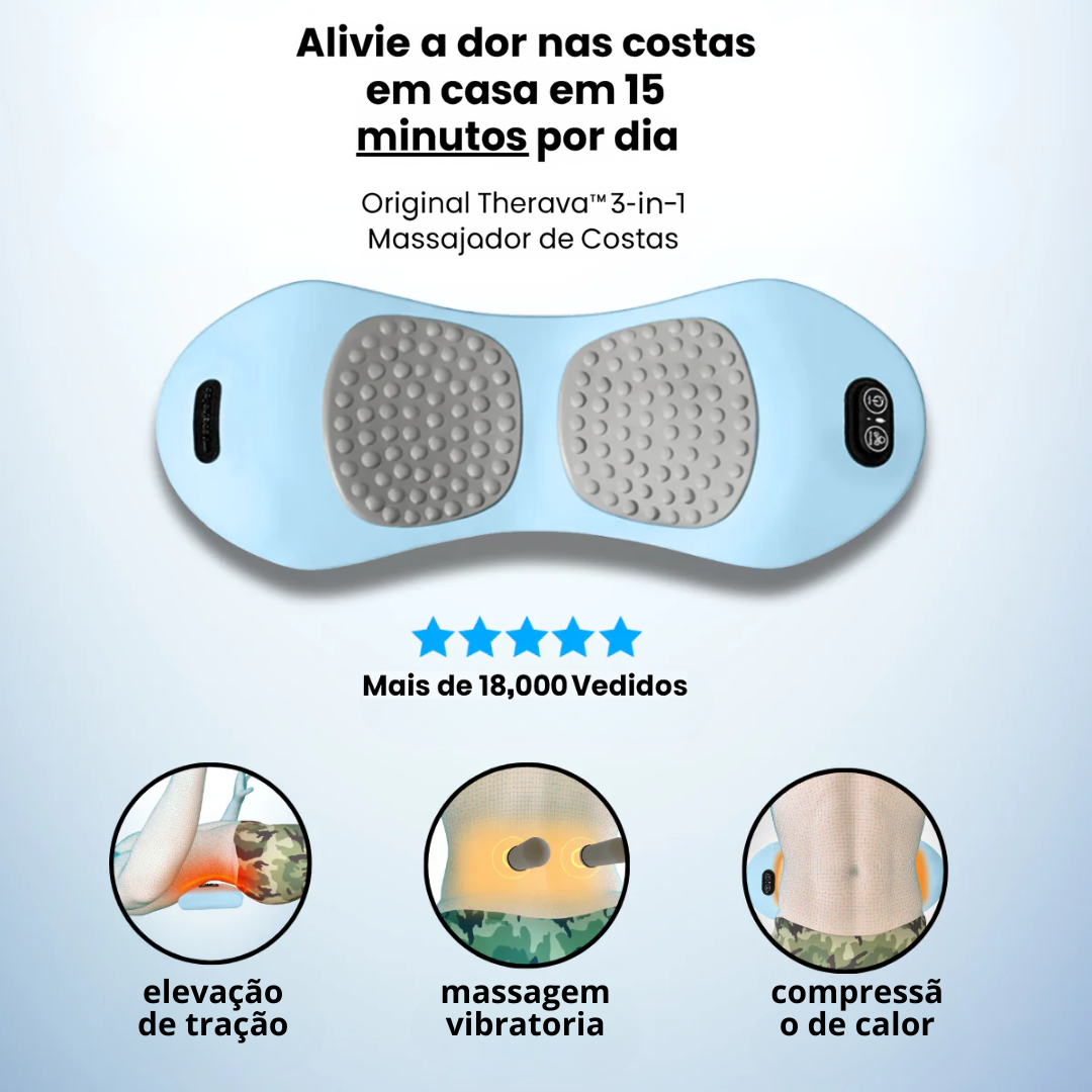 Massajador de costas 3 em 1 Original Therava™