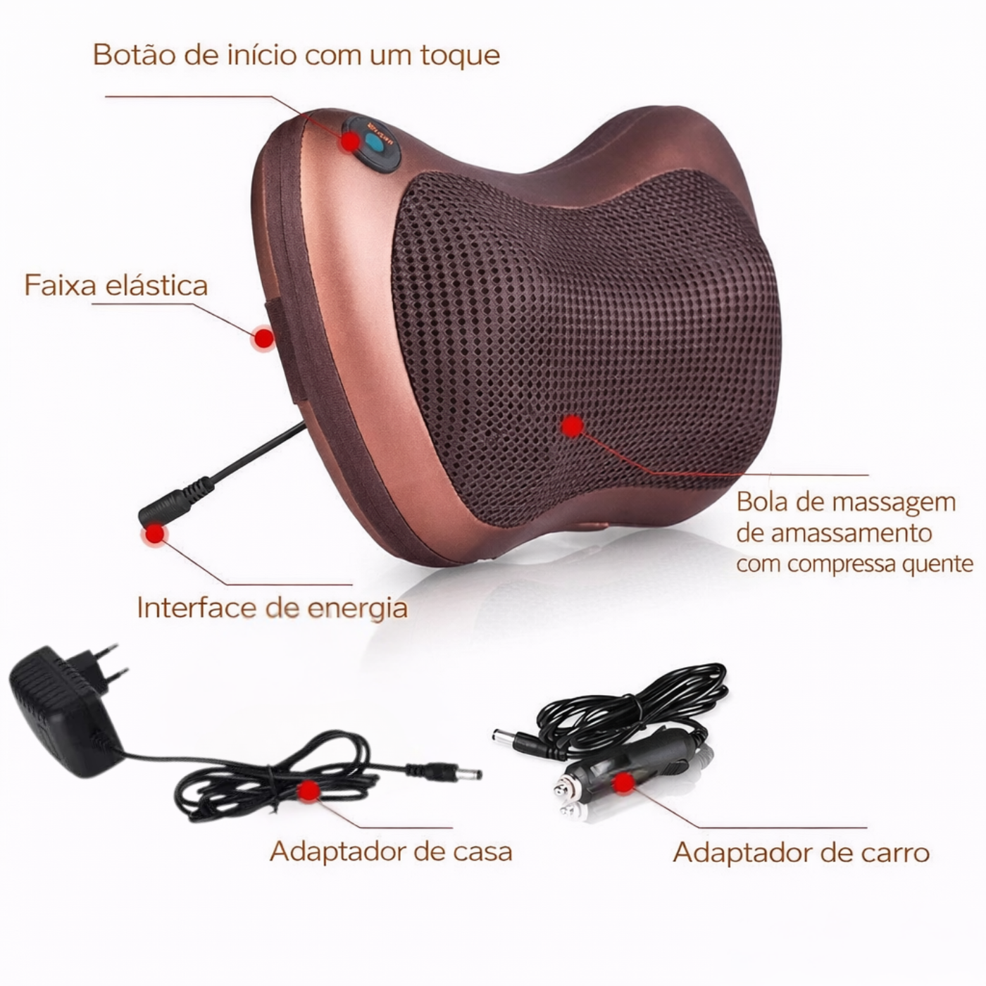 Almofada de massagem relaxante